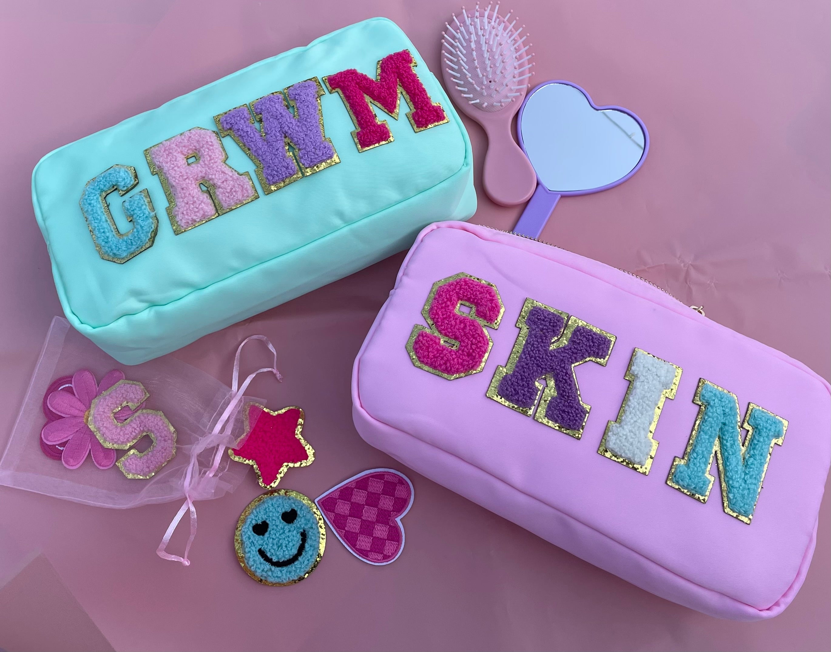 Pamper Pouch DIY Patch Kit (with Hairbrush & Mirror)